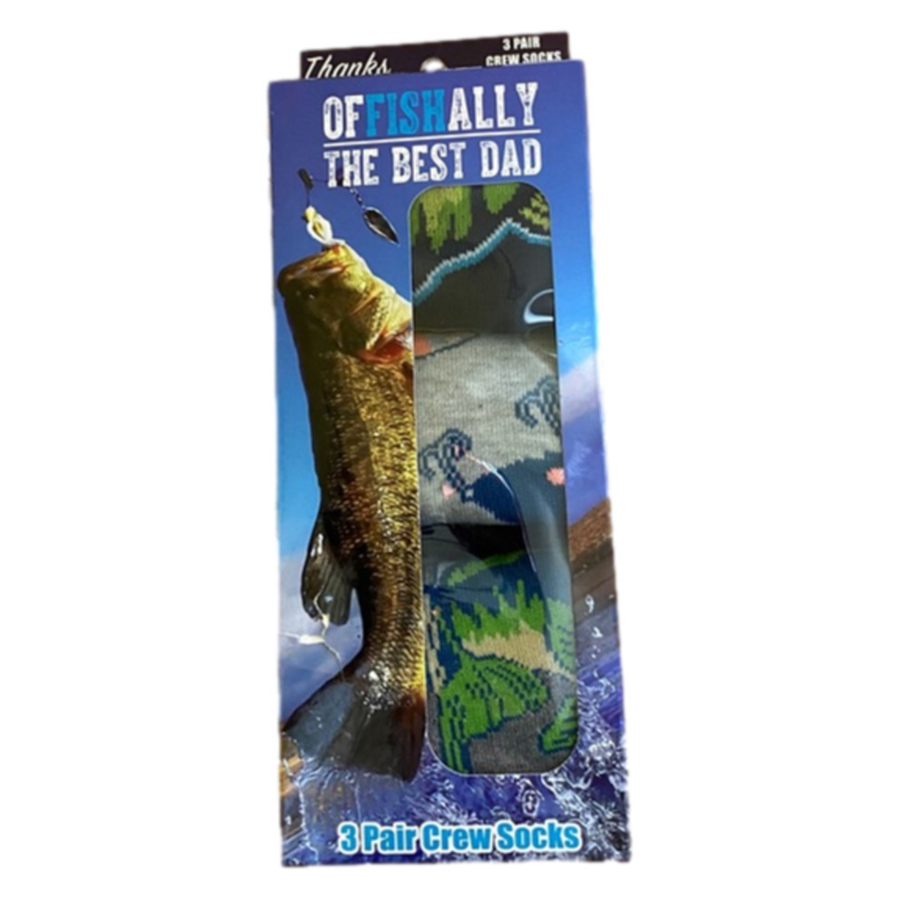 3PAIR crew socks the best dad size 6-12‎